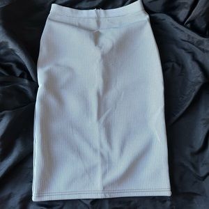 TOPSHOP Black & white ribbed stripe pencil skirt